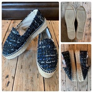 Manebi Platform Espadrilles Anthropologie Tweed